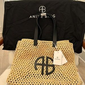Anine Bing Tote - straw; new with tags.